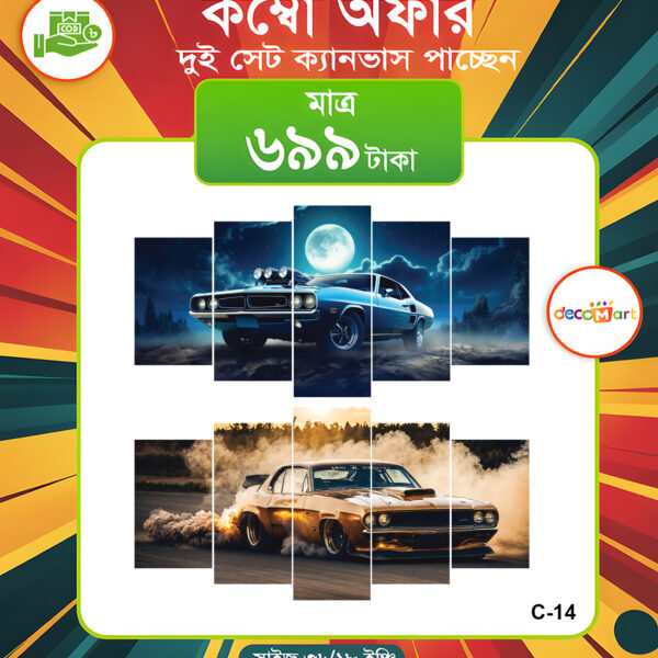 প্রিমিয়াম ওয়াটারপ্রুফ ক্যানভাস কম্বো সেট। C-14