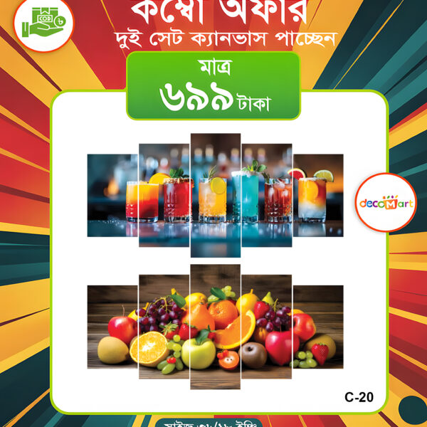 প্রিমিয়াম ওয়াটারপ্রুফ ক্যানভাস কম্বো সেট। C-20