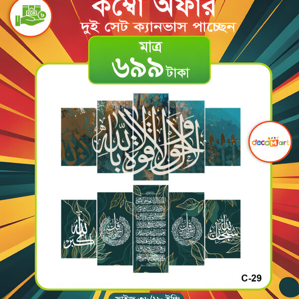 প্রিমিয়াম ওয়াটারপ্রুফ ক্যানভাস কম্বো সেট। C-29